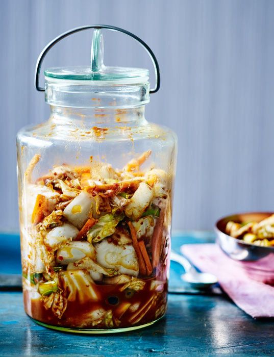 Kimchi – a serving of fermented vegetables