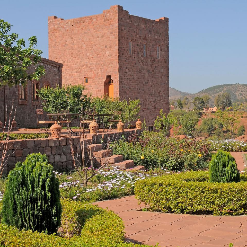 The hotel's beautiful gardens