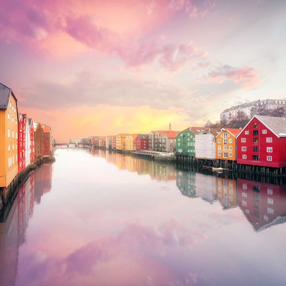 Colourful houses in Trondheim. Image: Getty Images