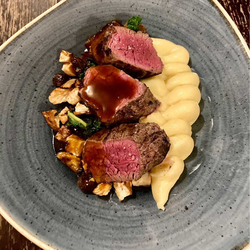 Tender venison haunch at Castle Inn