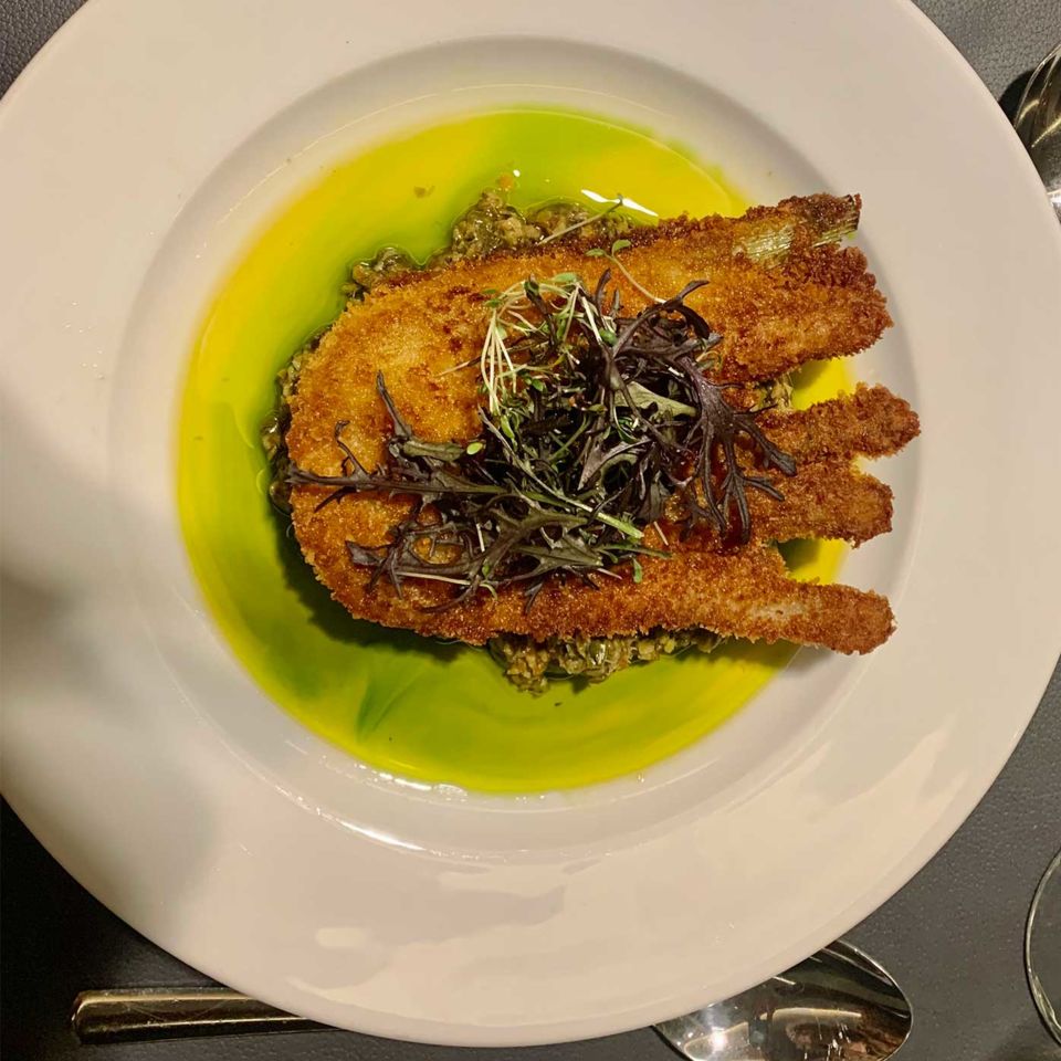 The breaded fennel dish